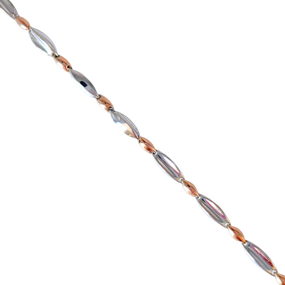 Bracelet Bicolore - Or Jaune/Blanc 750