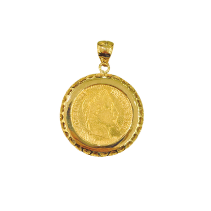 Pendentif Pièce - Or Jaune 750 & Pièce 10 Francs Napoléon