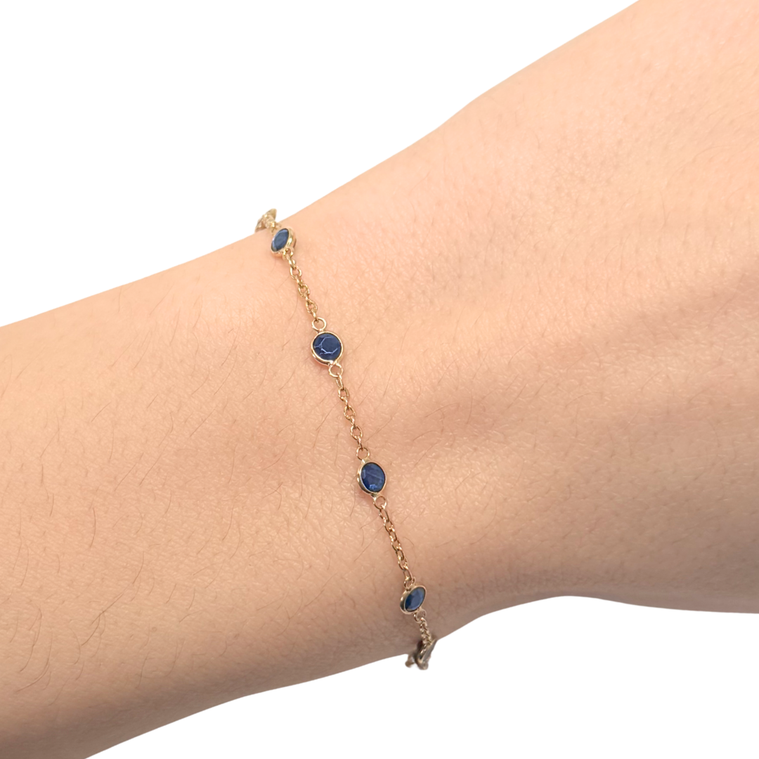 Bracelet Saphirs - Or Jaune 750 & Saphirs