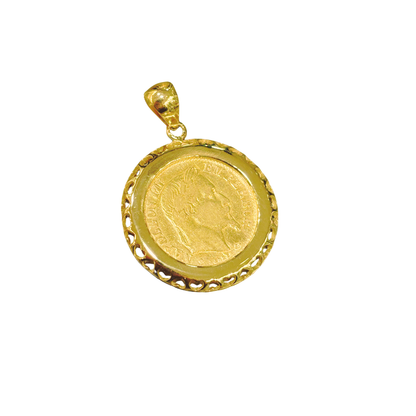 Pendentif Pièce - Or Jaune 750 & Pièce 10 Francs Napoléon