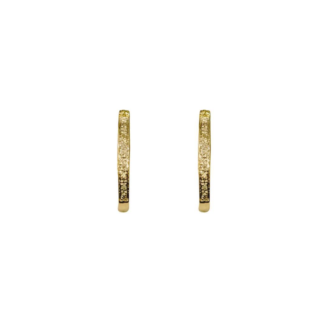 Boucles D'oreilles Créoles - Or Jaune 750 & Diamants