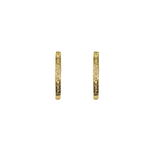 Boucles D'oreilles Créoles - Or Jaune 750 & Diamants