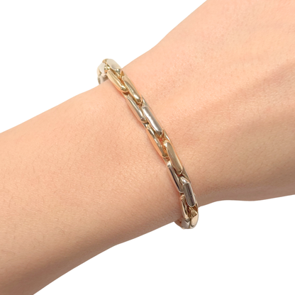 Bracelet Bicolore - Or Jaune/Blanc 750