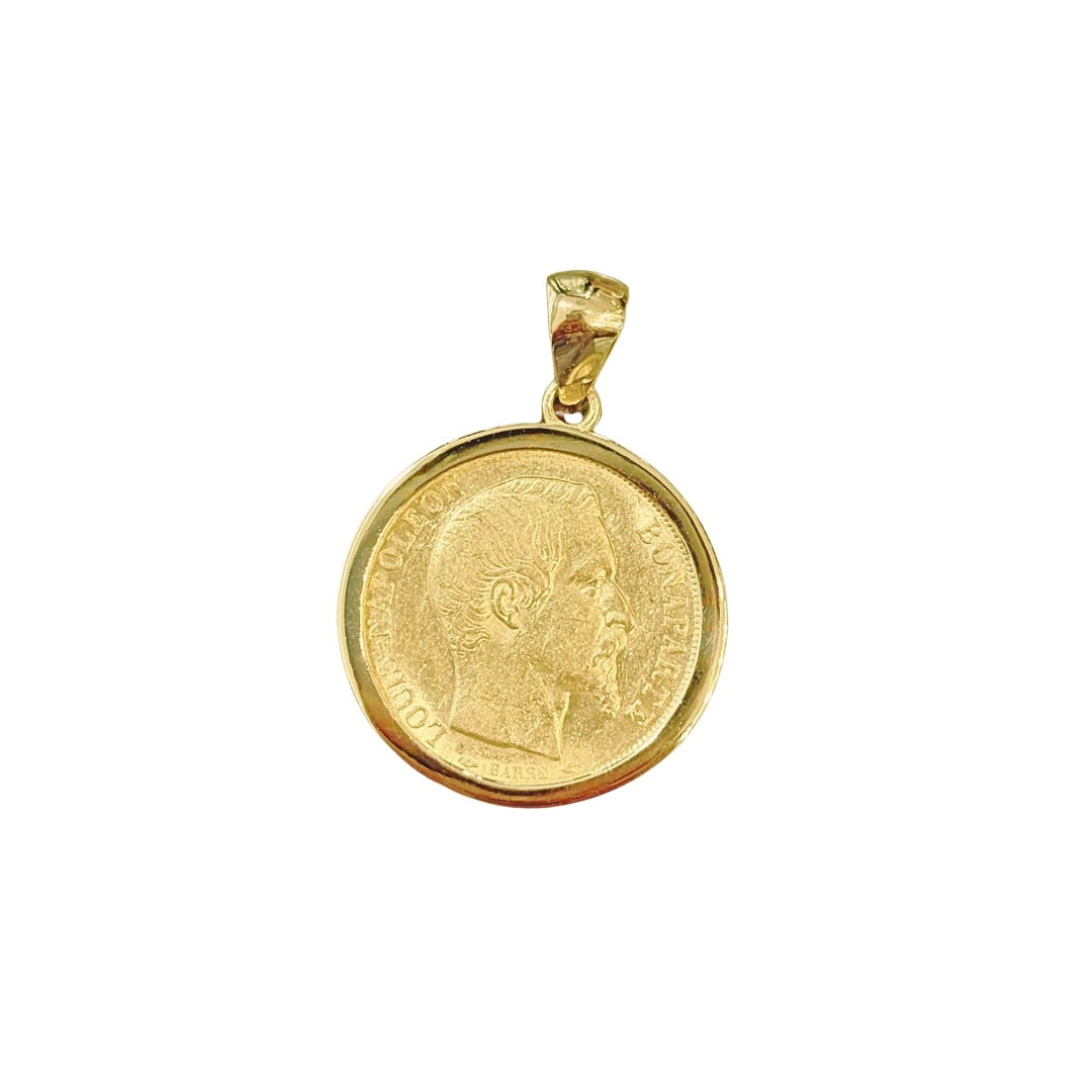 Pendentif Pièce - Or Jaune 750 & Pièce 20 Francs Napoléon