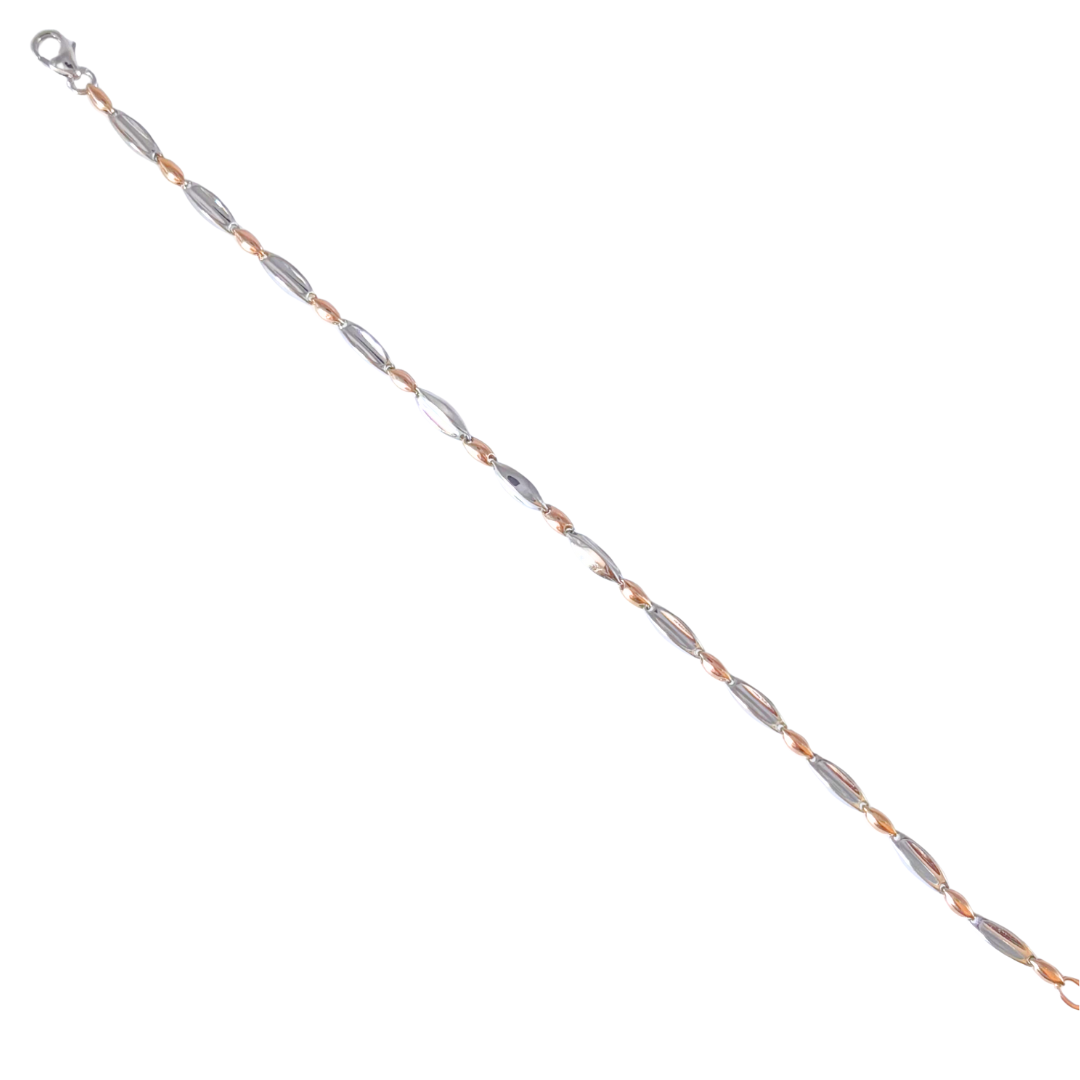 Bracelet Bicolore - Or Jaune/Blanc 750