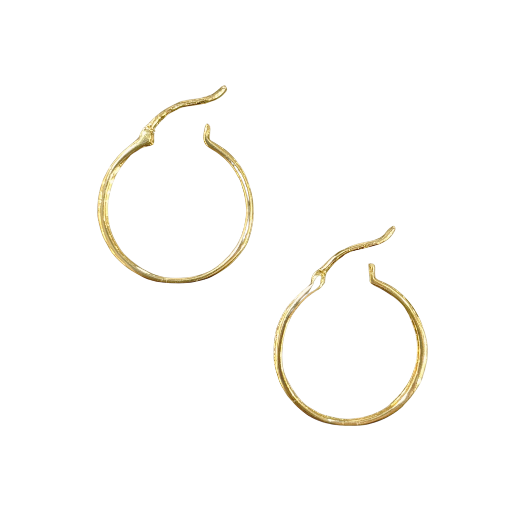Boucles D'oreilles Créoles - Or Jaune 750 & Diamants
