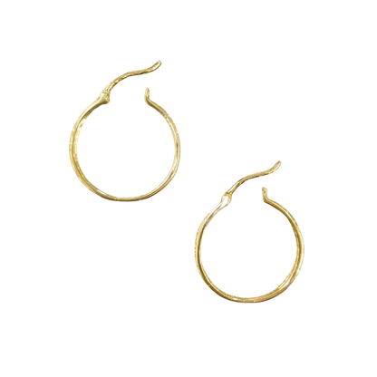 Boucles D'oreilles Créoles - Or Jaune 750 & Diamants