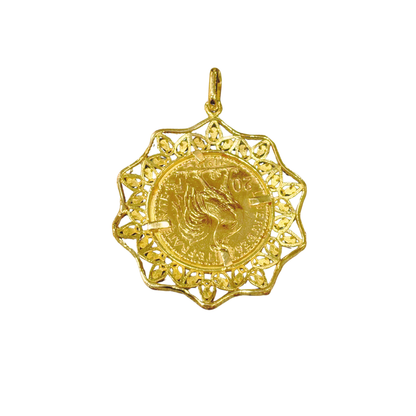 Pendentif Pièce - Or Jaune 750 & Pièce 20 Francs Marianne Coq