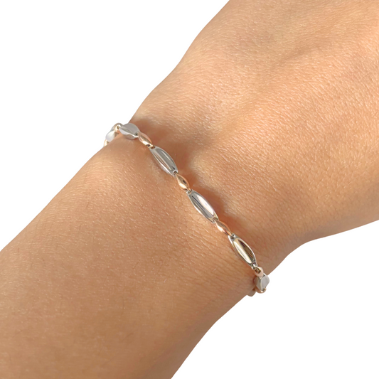 Bracelet Bicolore - Or Jaune/Blanc 750