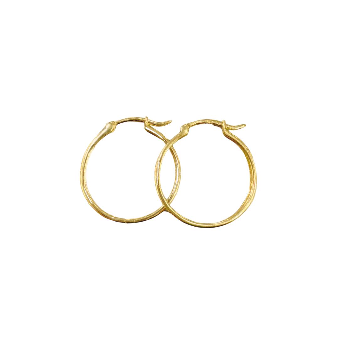 Boucles D'oreilles Créoles - Or Jaune 750 & Diamants