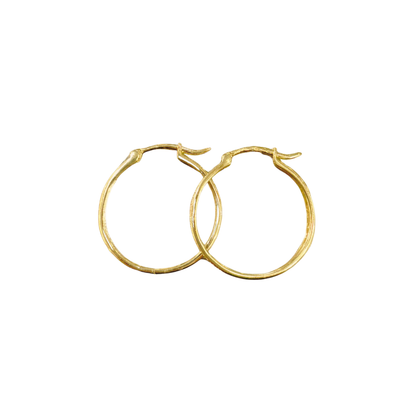 Boucles D'oreilles Créoles - Or Jaune 750 & Diamants