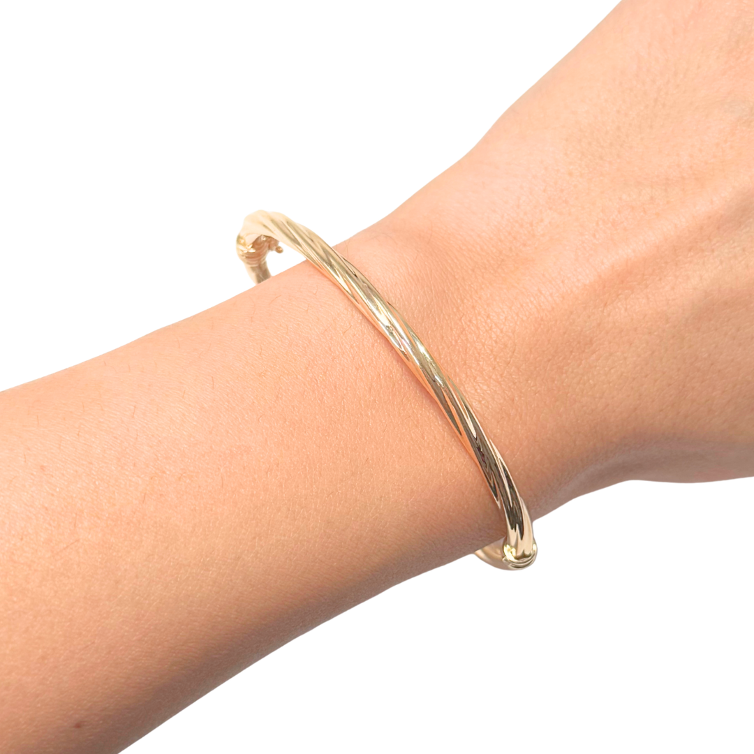 Bracelet Jonc Torsadé - Or Jaune 750