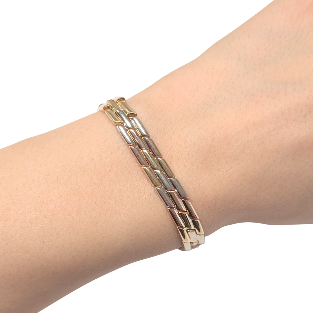 Bracelet Tricolore - Or Jaune/Rose/Blanc 750