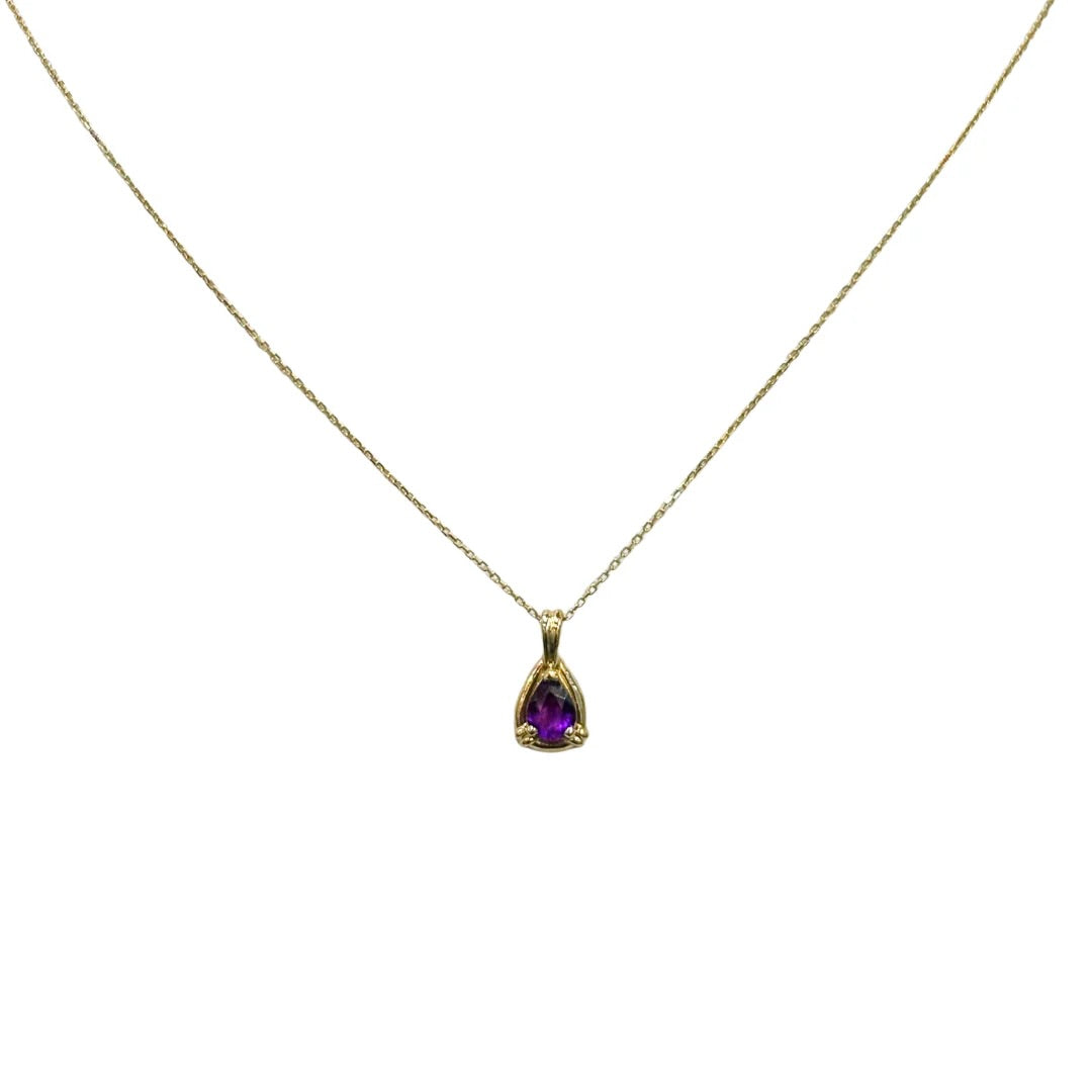 Collier Vintage - Or Jaune 750 & Améthyste