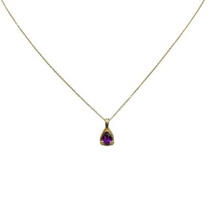 Collier Vintage - Or Jaune 750 & Améthyste