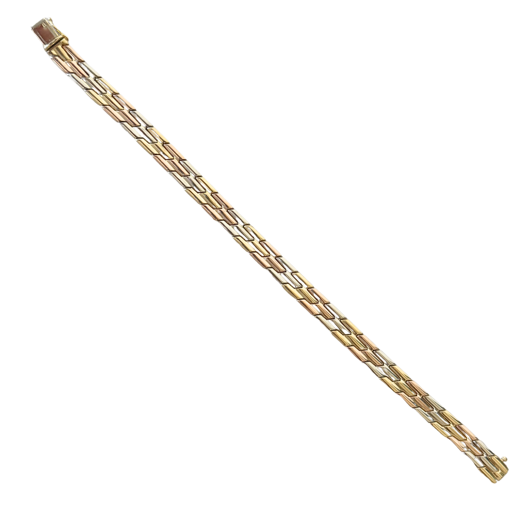 Bracelet Tricolore - Or Jaune/Rose/Blanc 750