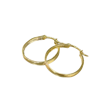 Boucles D'oreilles Créoles - Or Jaune 750 & Diamants