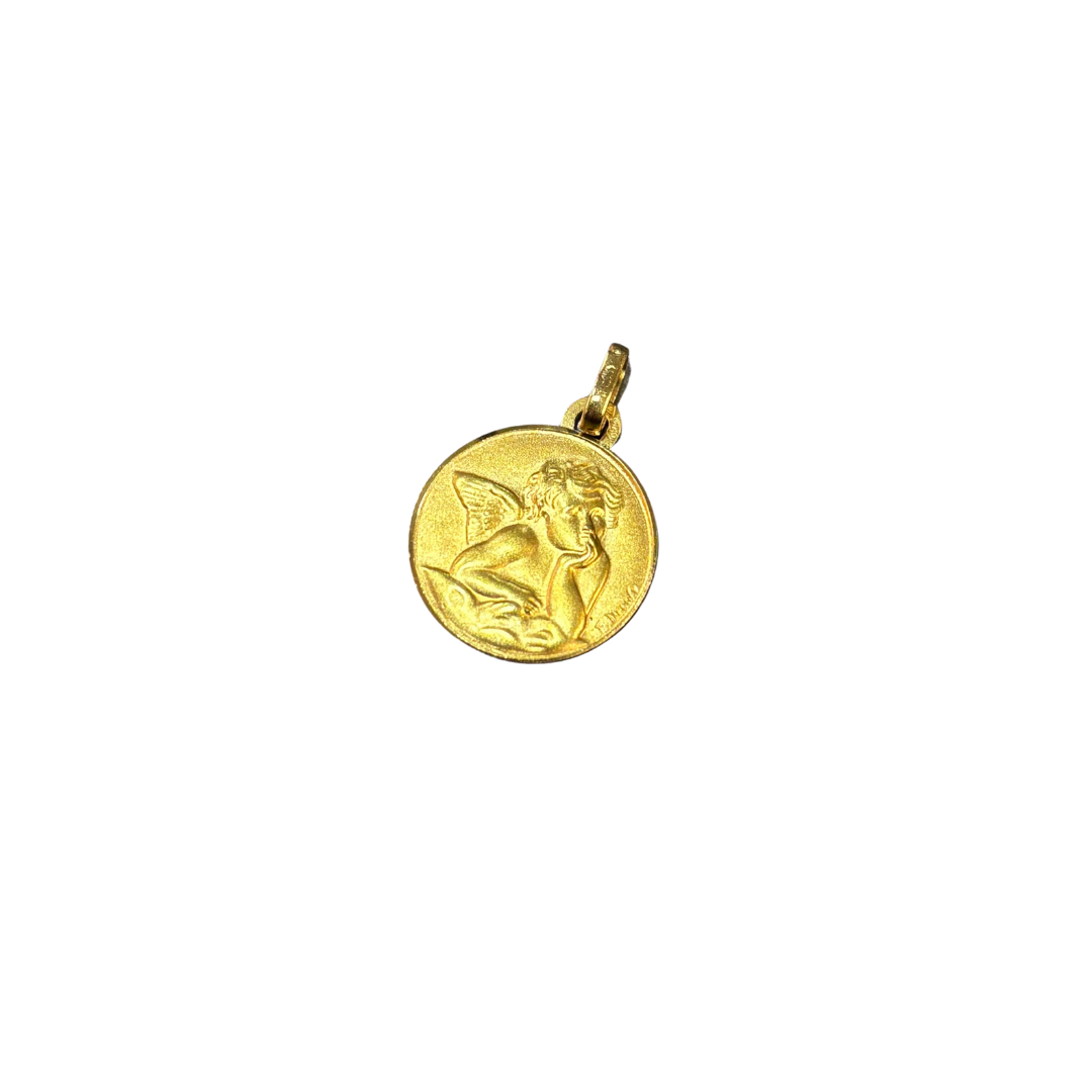 Pendentif Médaille Ange - Or Jaune 750