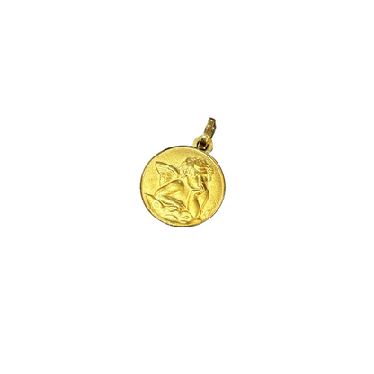 Pendentif Médaille Ange - Or Jaune 750