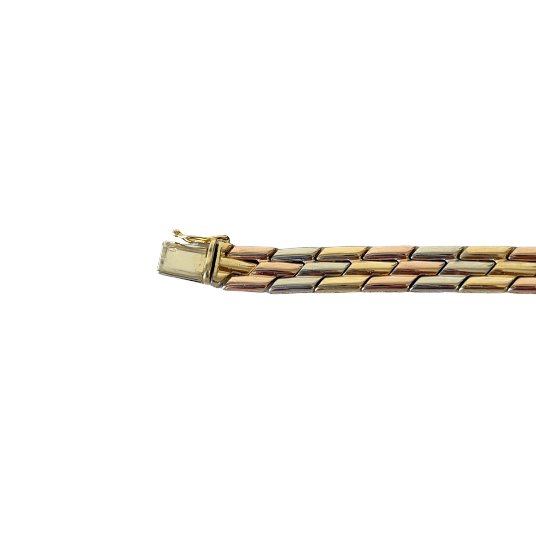 Bracelet Tricolore - Or Jaune/Rose/Blanc 750