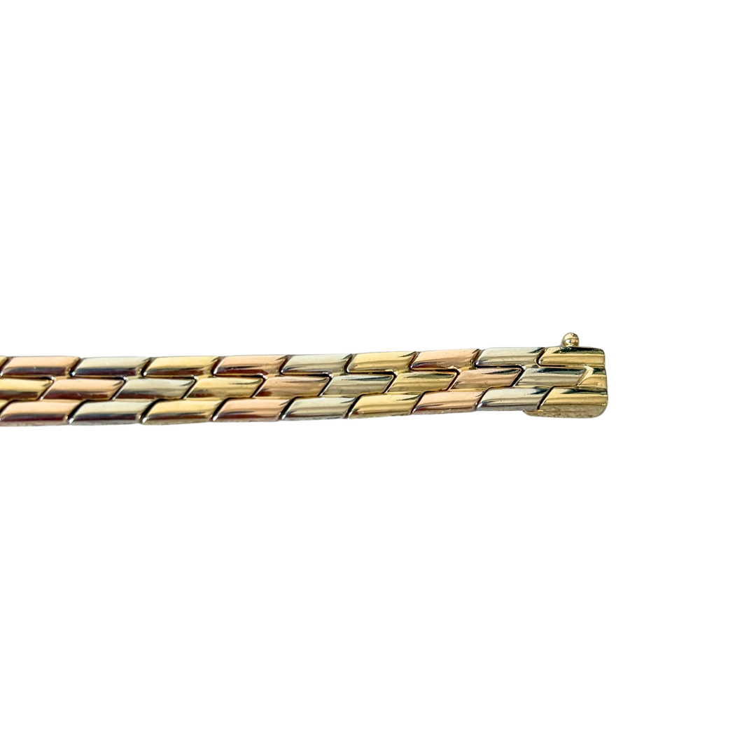 Bracelet Tricolore - Or Jaune/Rose/Blanc 750