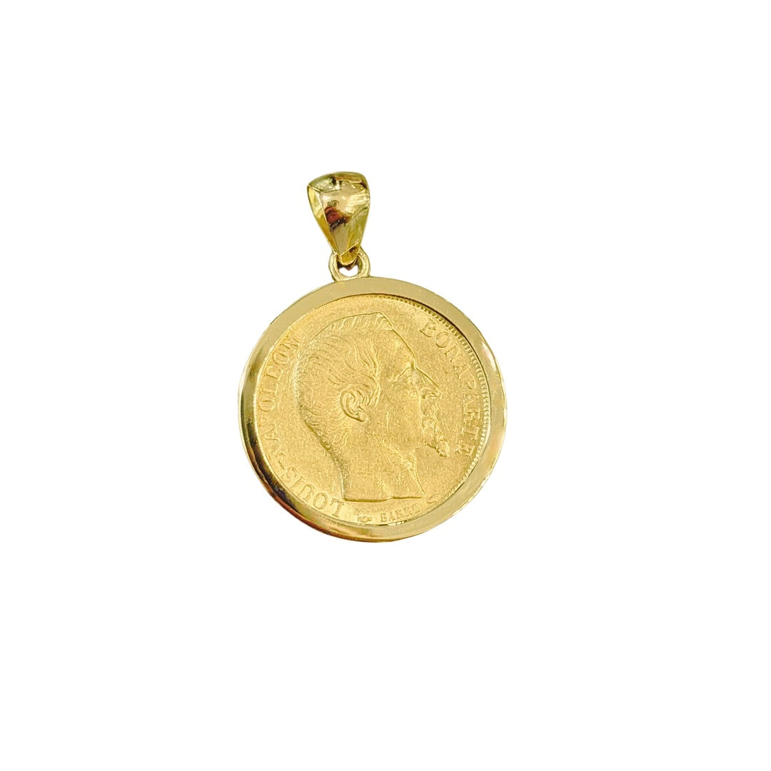 Pendentif Pièce - Or Jaune 750 & Pièce 20 Francs Napoléon