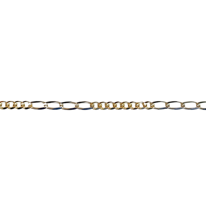 Bracelet Maille Alternée Bicolore - Or Jaune/Blanc 750