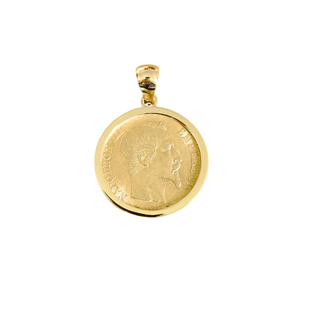 Monture Pendentif Pièce 20 Francs - Porte Pièce Or Jaune 750
