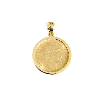 Monture Pendentif Pièce 20 Francs - Porte Pièce Or Jaune 750