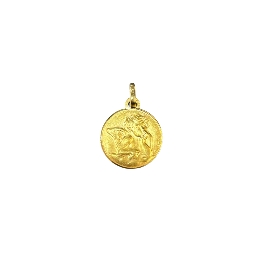 Pendentif Médaille Ange - Or Jaune 750