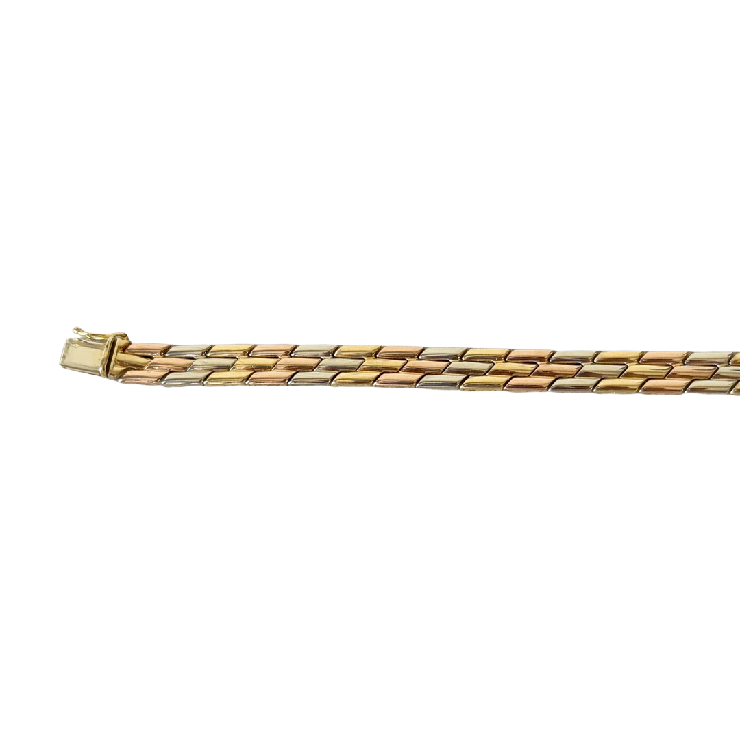 Bracelet Tricolore - Or Jaune/Rose/Blanc 750