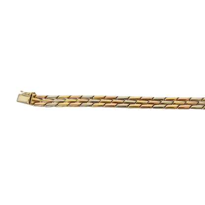 Bracelet Tricolore - Or Jaune/Rose/Blanc 750