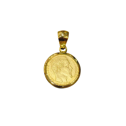 Pendentif Pièce - Or Jaune 750 & Pièce 5 Francs Napoléon