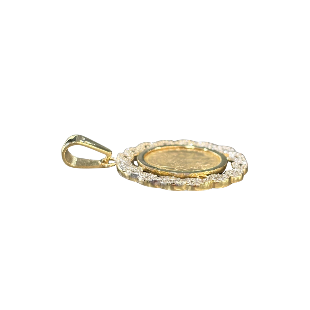 Pendentif Pièce - Or Jaune 750 & Pièce Or 10 Francs Marianne Coq