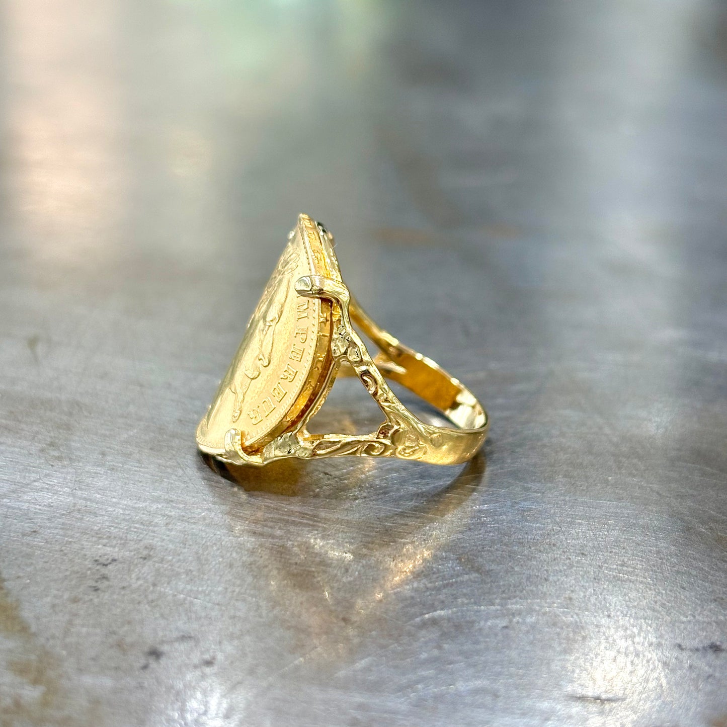 Bague Pièce - Or Jaune 750 & Pièce Or 20 Francs Napoléon