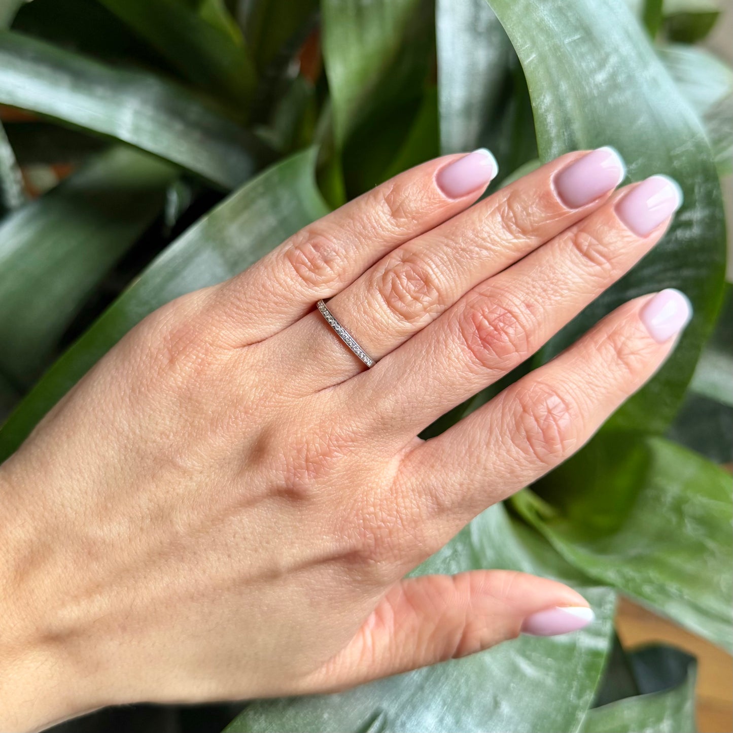 Bague Alliance - Or Blanc 750 & Diamants