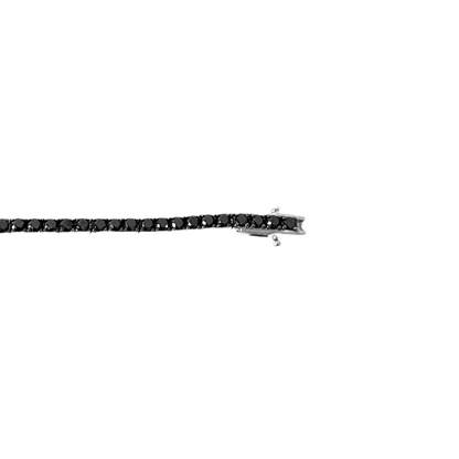 Bracelet Rivière - Or Blanc 750 & Diamants Noir