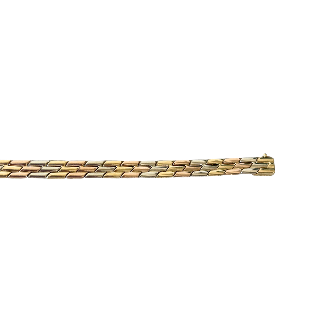 Bracelet Tricolore - Or Jaune/Rose/Blanc 750