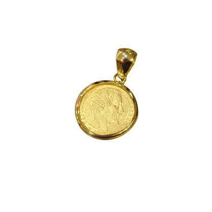 Pendentif Pièce - Or Jaune 750 & Pièce 5 Francs Napoléon
