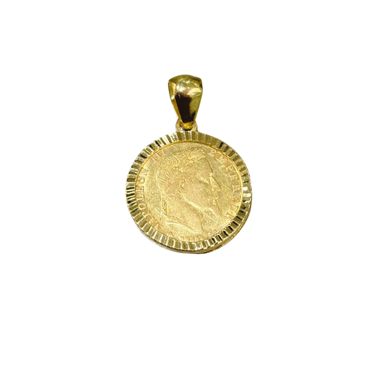 Pendentif Pièce - Or Jaune 750 & Pièce 5 Francs Napoléon
