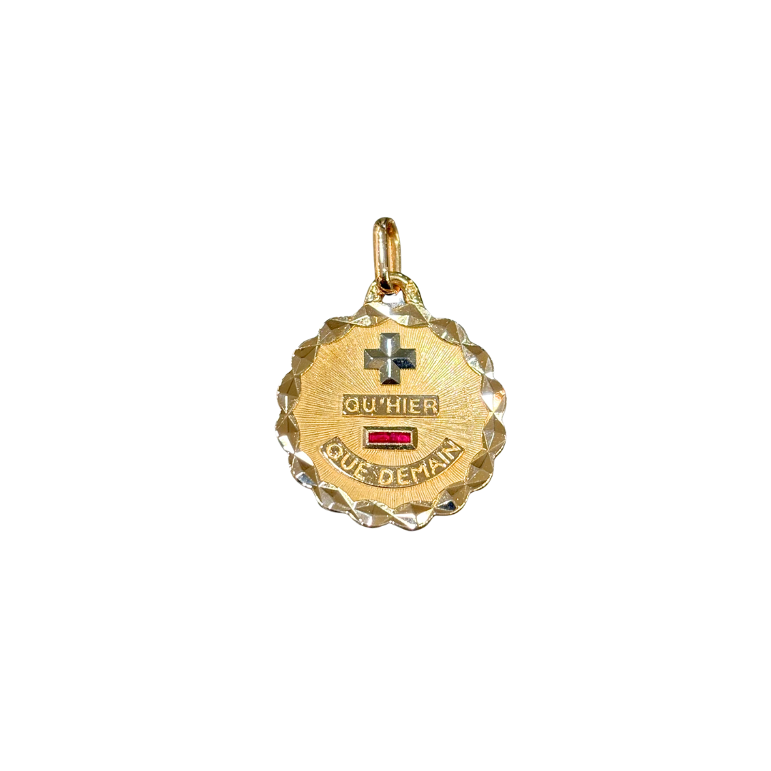 Pendentif Augis - Or Jaune 750 & Rubis