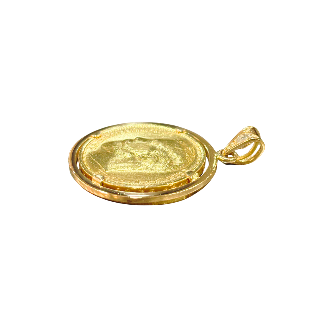 Pendentif Pièce - Or Jaune 750 & Pièce Or 15 Roubles Nicolas II