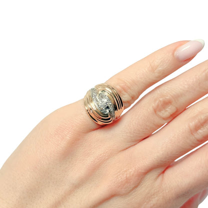 Bague Tank Tourbillon - Or Jaune 750 & Diamants
