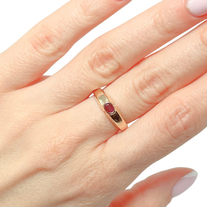 Bague Jonc - Or Jaune 750 & Rubis