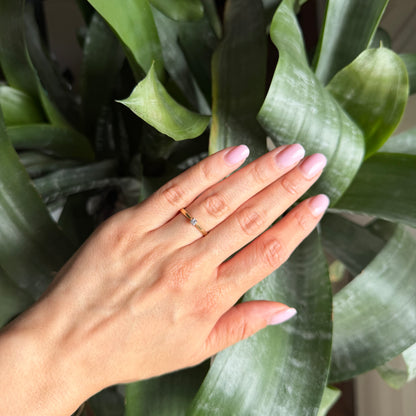 Bague Solitaire - Or Jaune 750 & Diamant