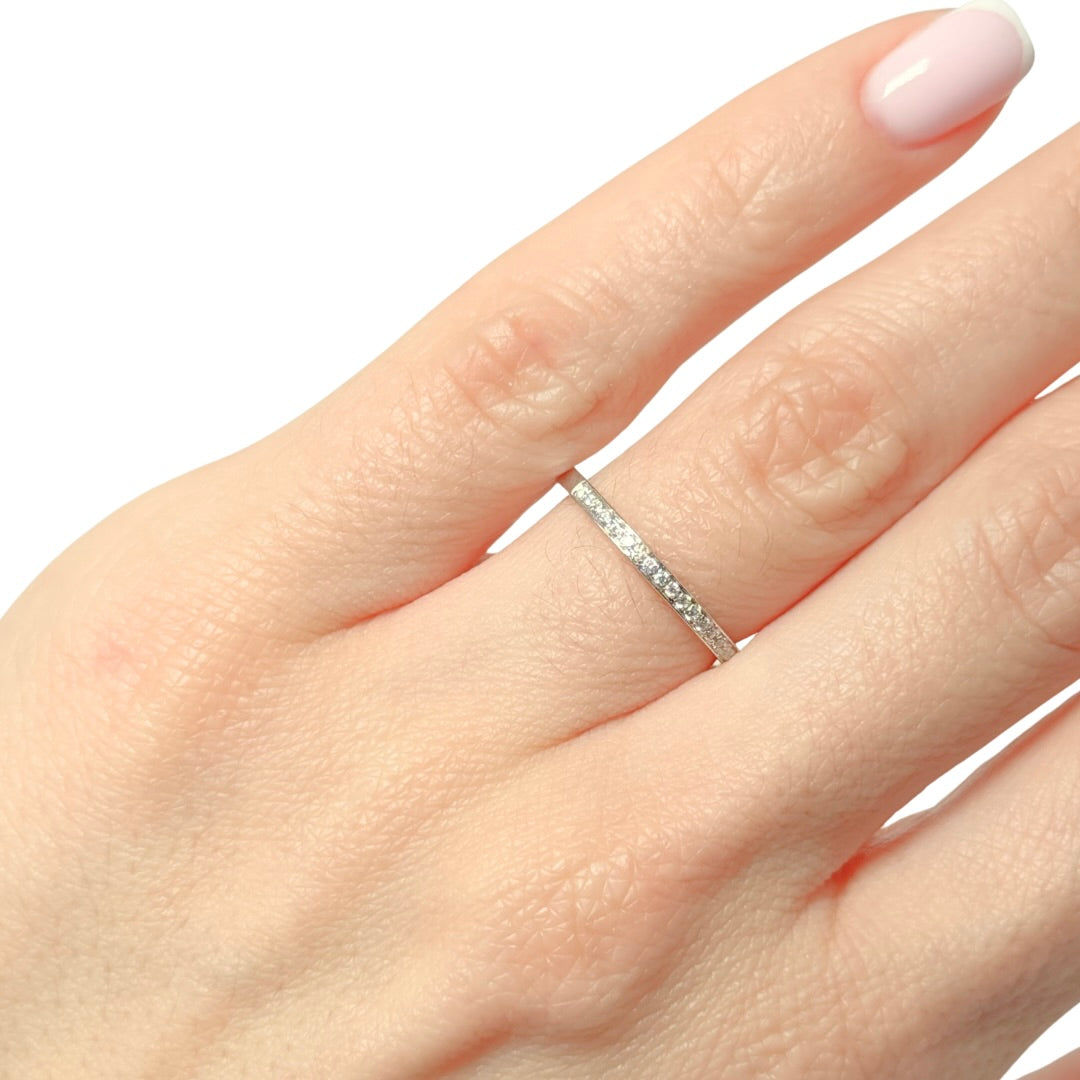 Bague Alliance - Or Blanc 750 & Diamants