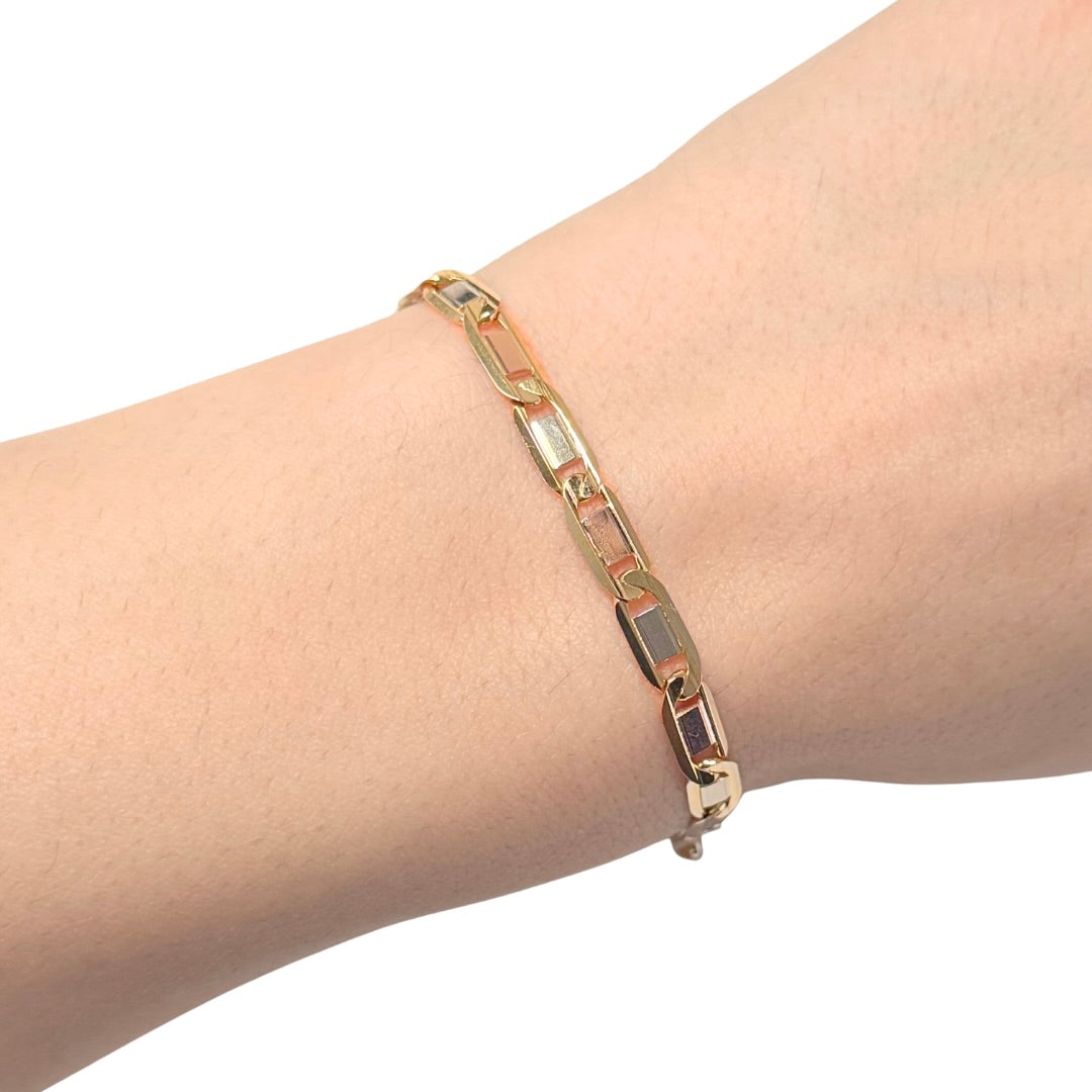 Bracelet  Tricolore - Or Jaune/Rose/Blanc 750