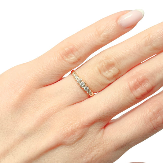Bague Alliance - Or Jaune 750 & Diamants