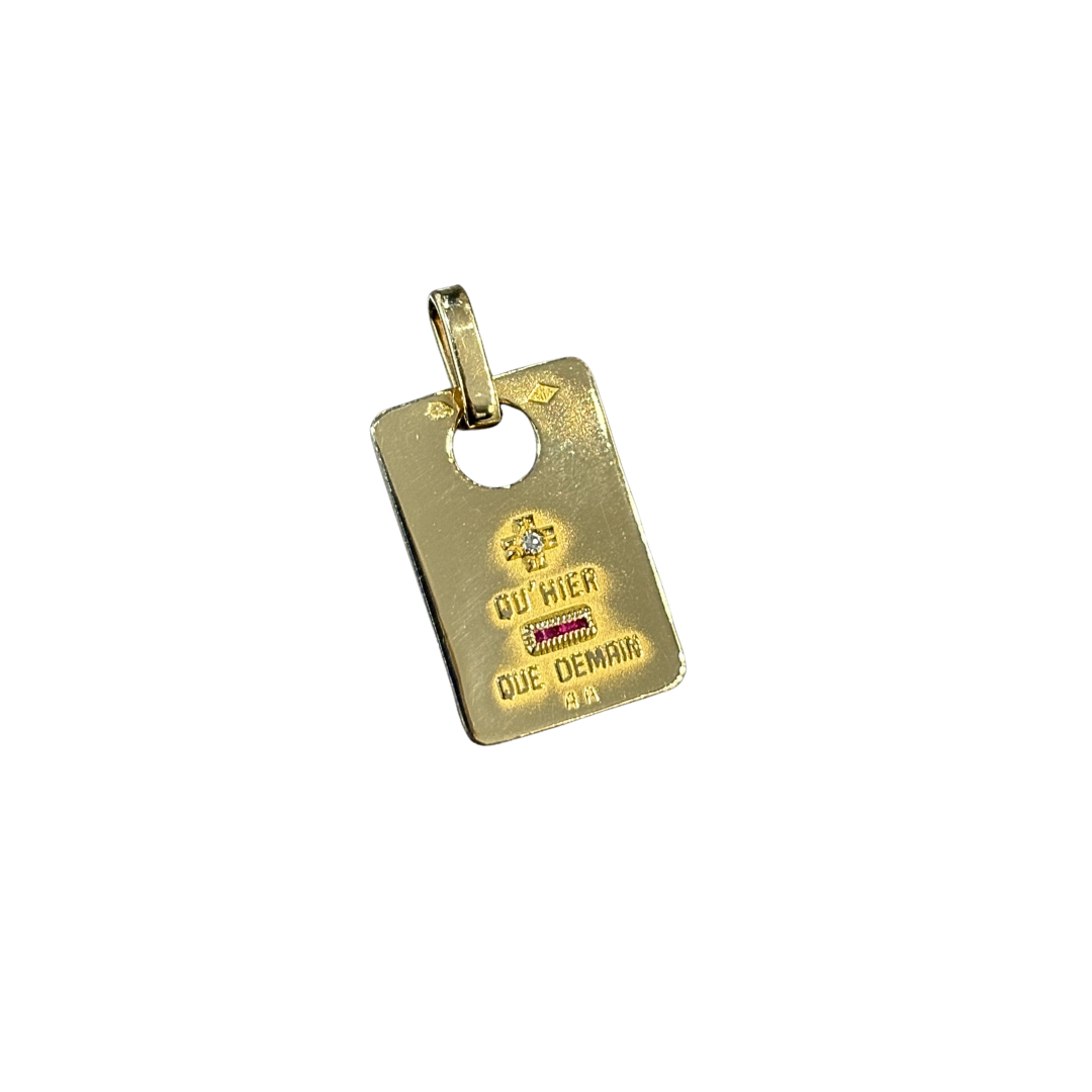 Pendentif Augis - Or Jaune 750 Diamant & Rubis