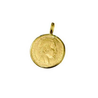 Pendentif Pièce - Or Jaune 750 & Pièce 20 Francs Napoléon